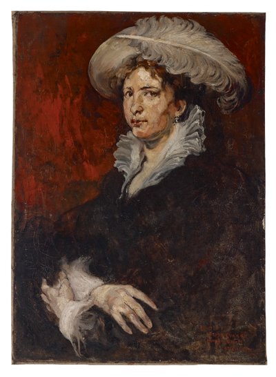 Lady with Plumed Hat by Joseph Frank Currier